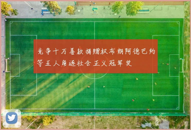 竞争十万善款捐赠权布朗阿德巴约等五人角逐社会正义冠军奖